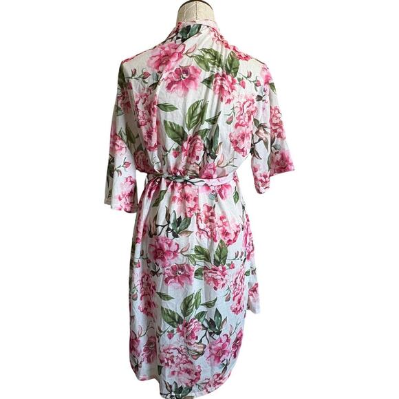 Show Me Your Mumu Floral Robe Kimono Pink Peony Print O/S Bridesmaid Resort Soft - Picture 4 of 5